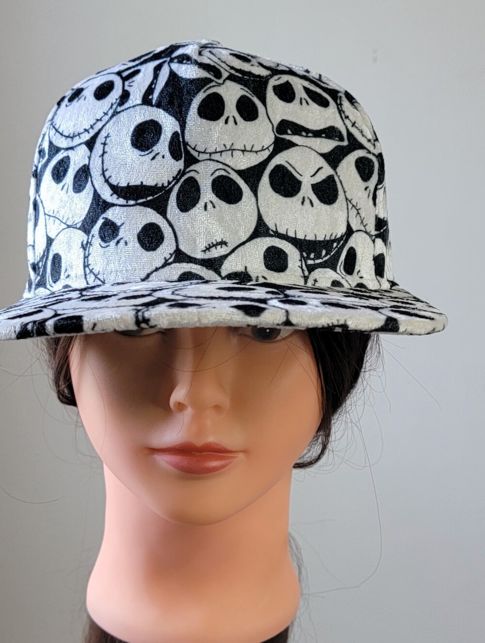 Disney Nightmare Before Christmas Jack Skellington All-Over Velvet Snapback Hat